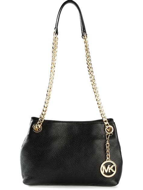 michael kors jet set chain shldr to genuine leather|Michael Kors jet set leather.